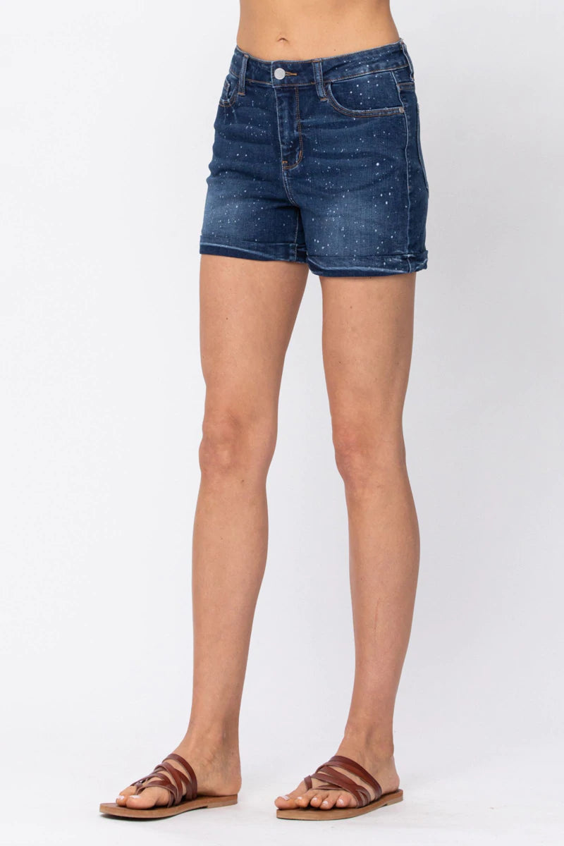 Judy Blue Galaxy Bleach Splash Shorts Pink Porch Boutique Columbia