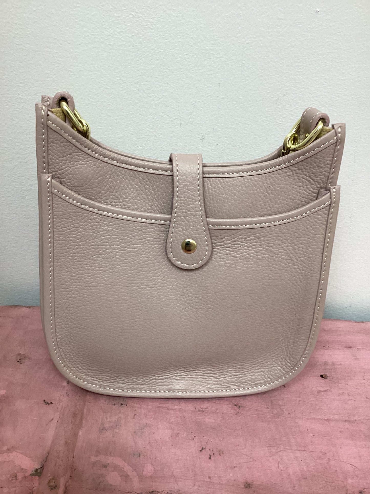 Genuine Leather Small Outer Pocket Bag