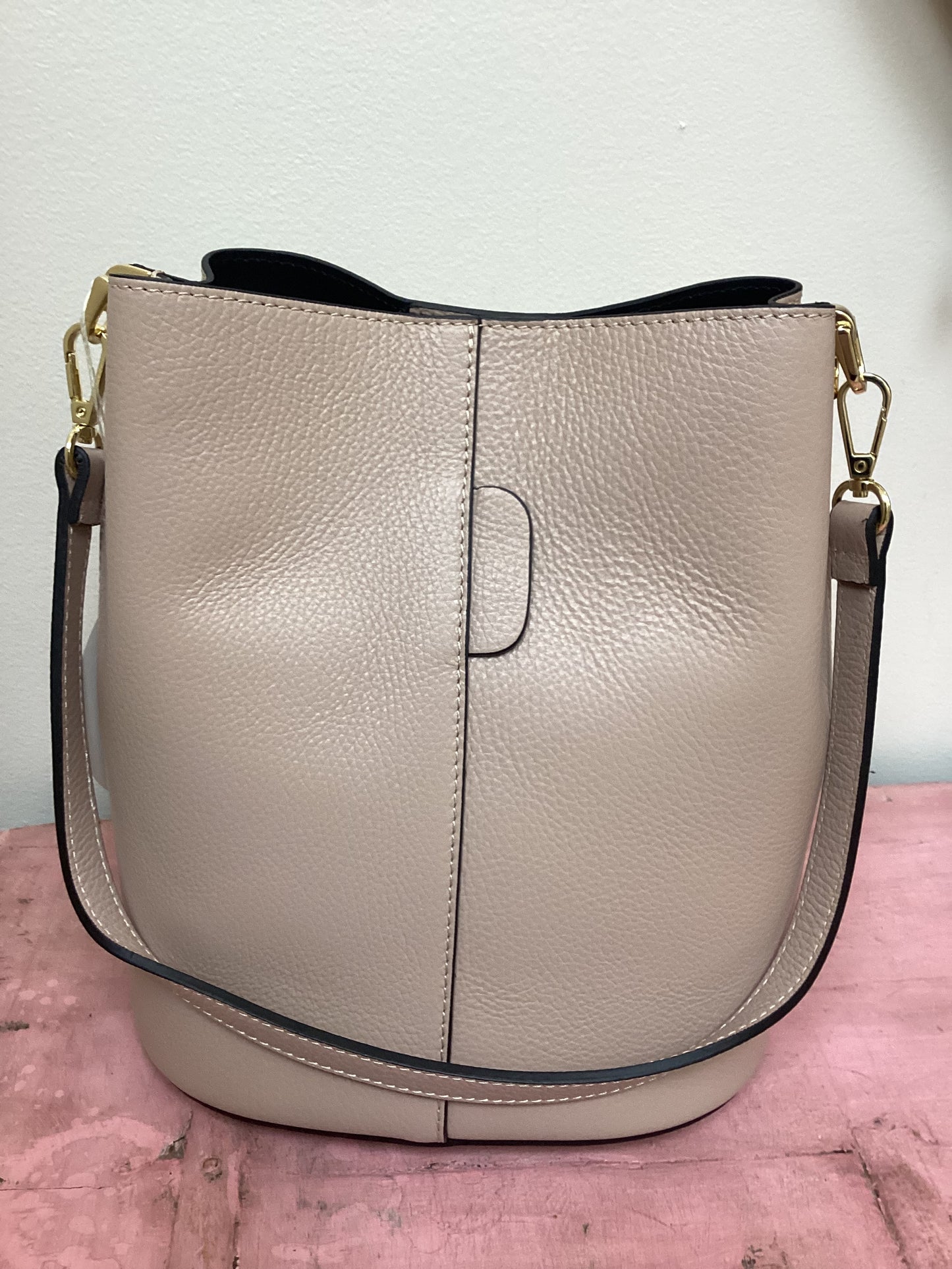 Genuine Leather Medium Bucket Bag