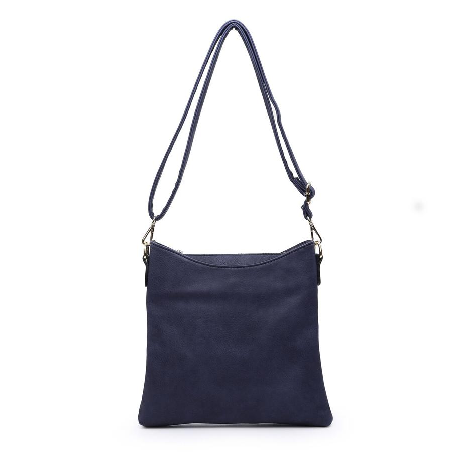 Emma Monogrammable 3 Compartment Crossbody w/ Snap Closure