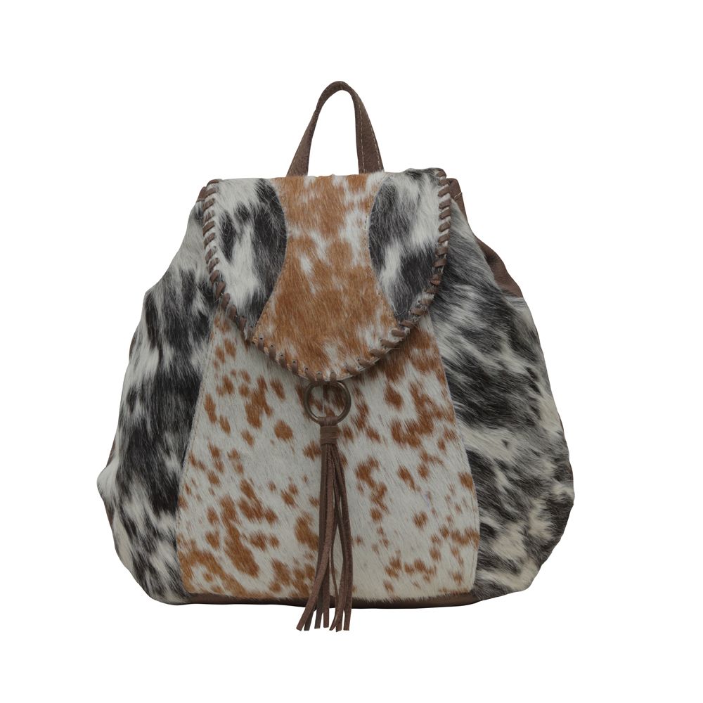 Myra Dove Felt Leather & Hairon Bag