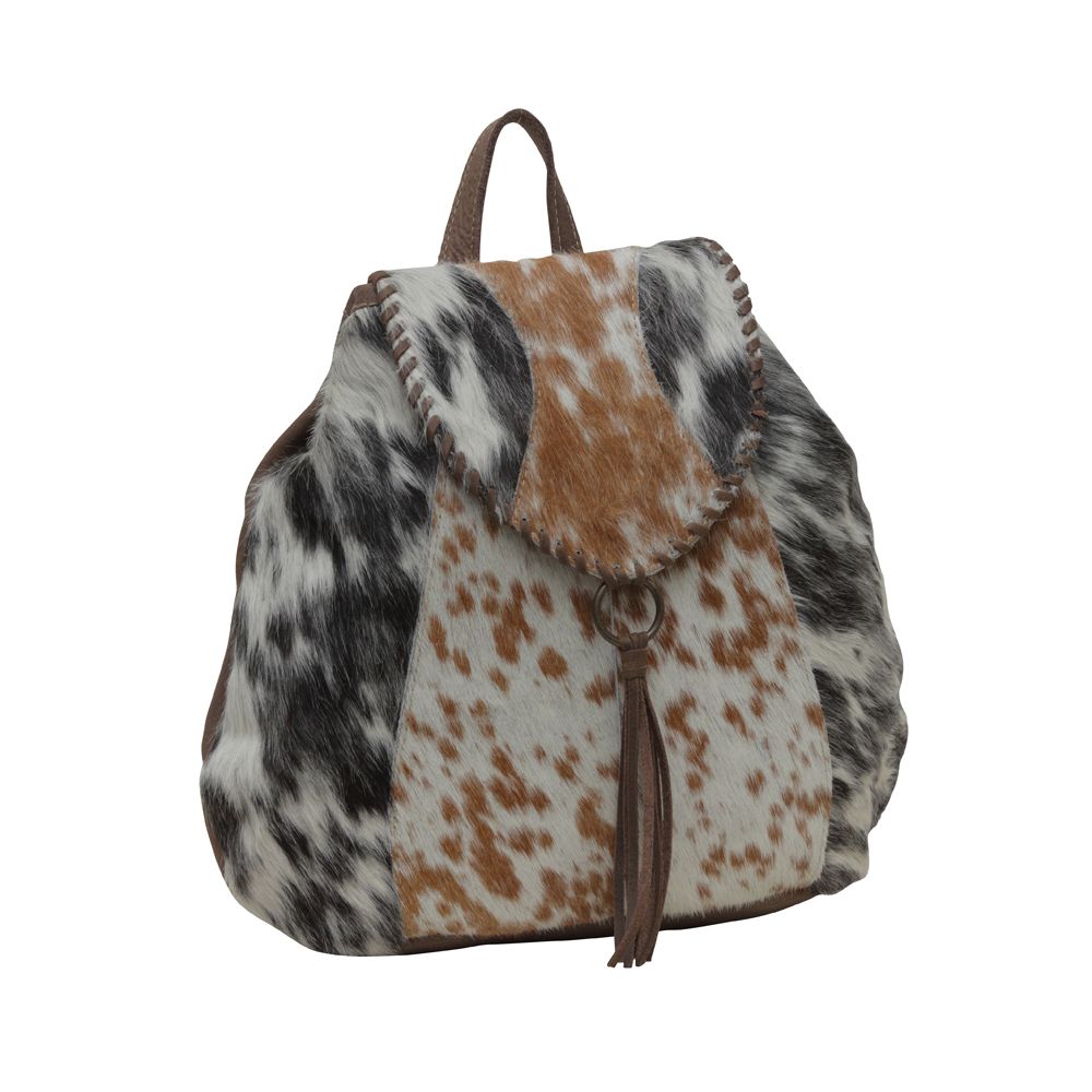 Myra Dove Felt Leather & Hairon Bag