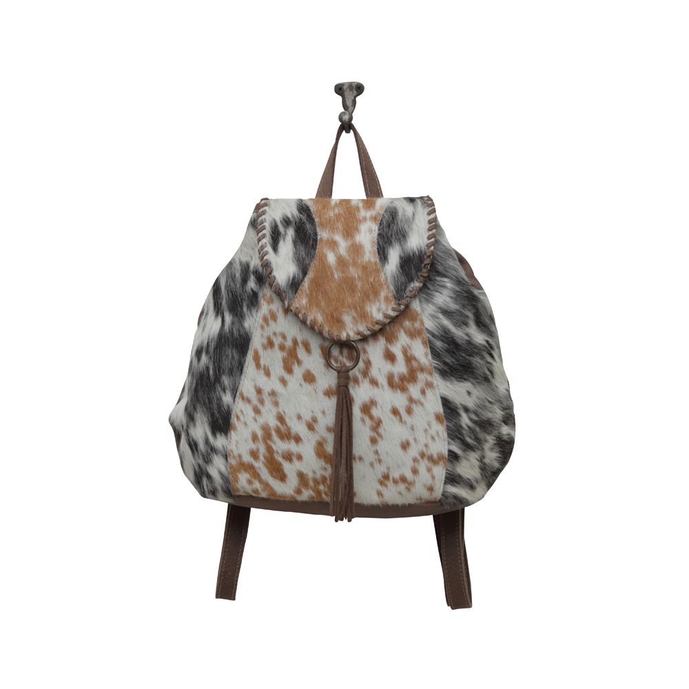 Myra Dove Felt Leather & Hairon Bag
