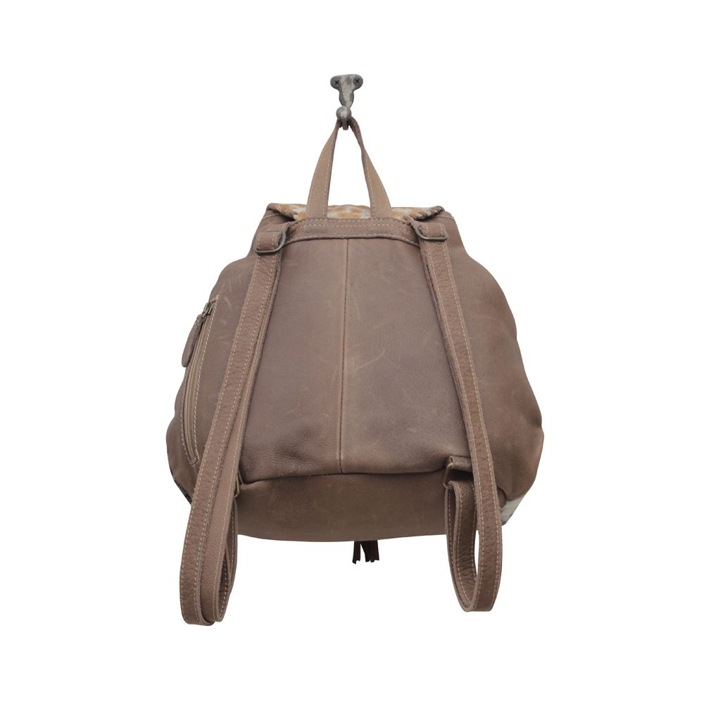 Myra Dove Felt Leather & Hairon Bag