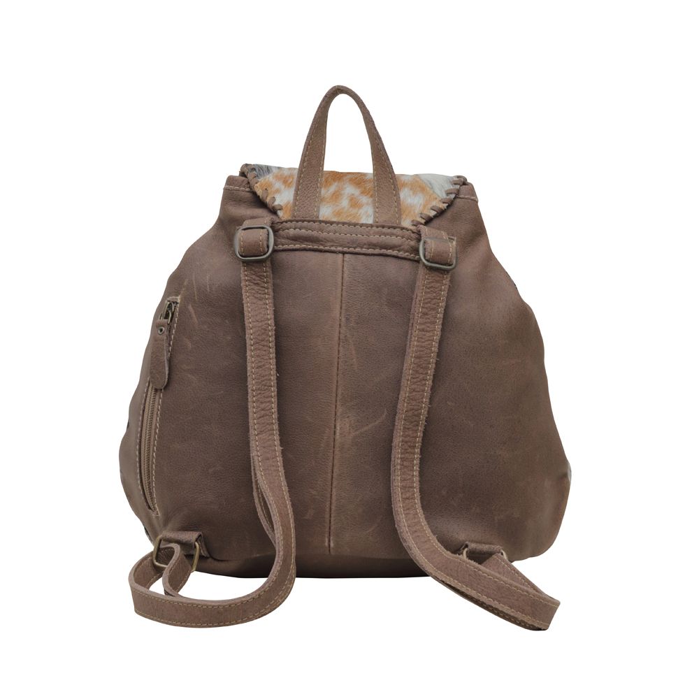 Myra Dove Felt Leather & Hairon Bag