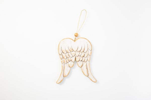 Wood Angel Wing Ornament