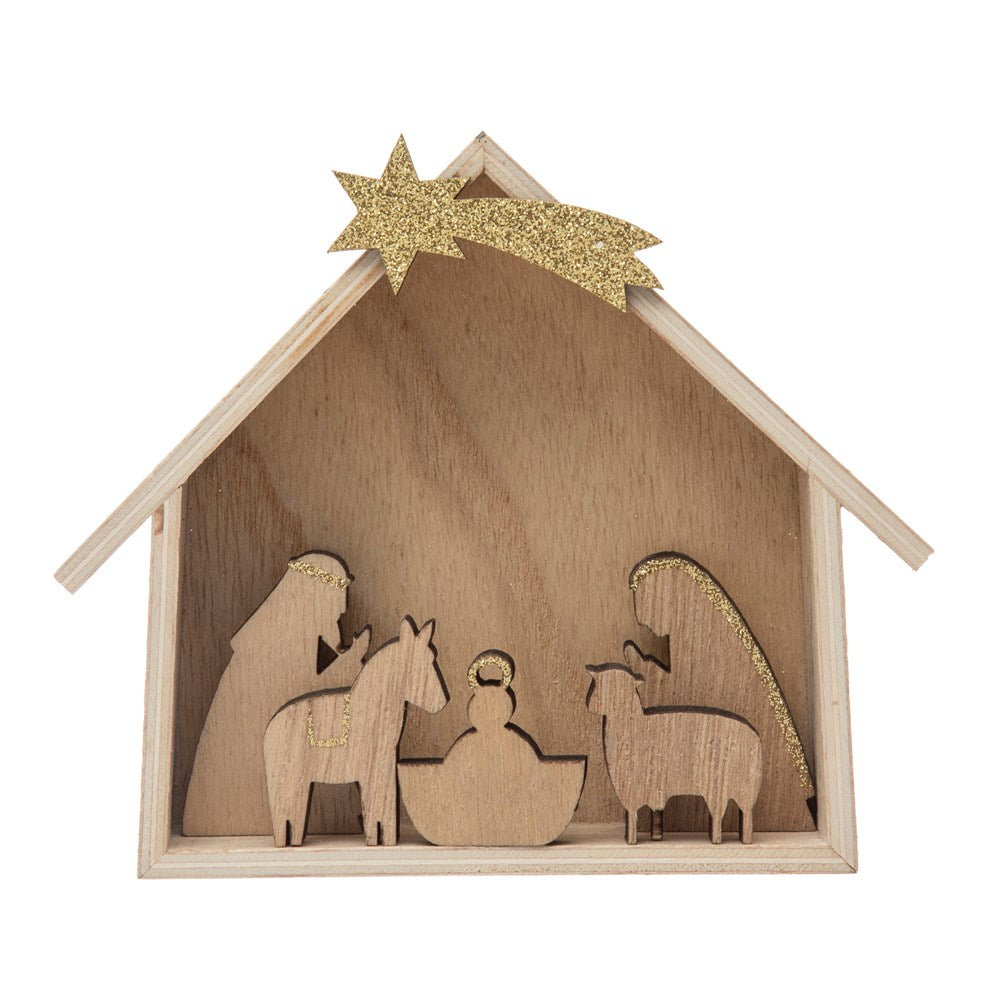 Wood Nativity, Natural