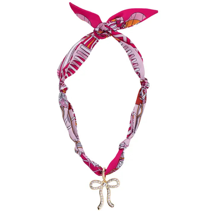 Scarf Necklace With Charm
