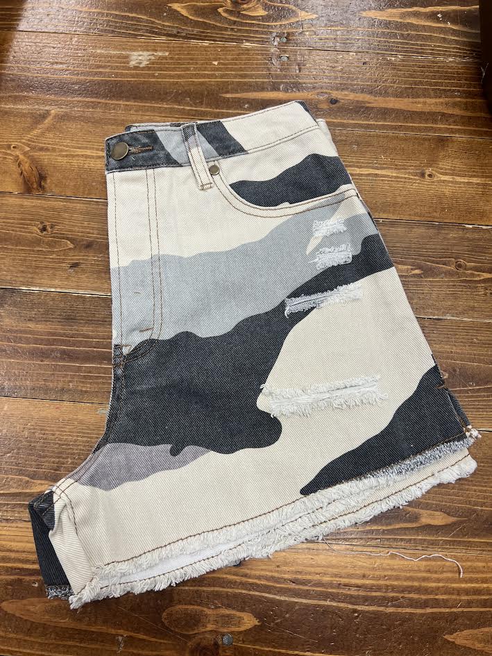 Camouflage Printed Shorts