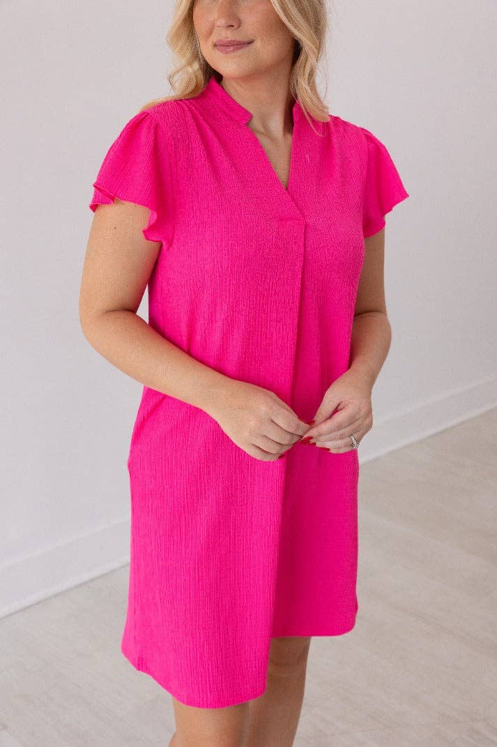 GRACE+EMMA by Southern Grace - The Nicole Dress, Hot Pink: Pink / XL