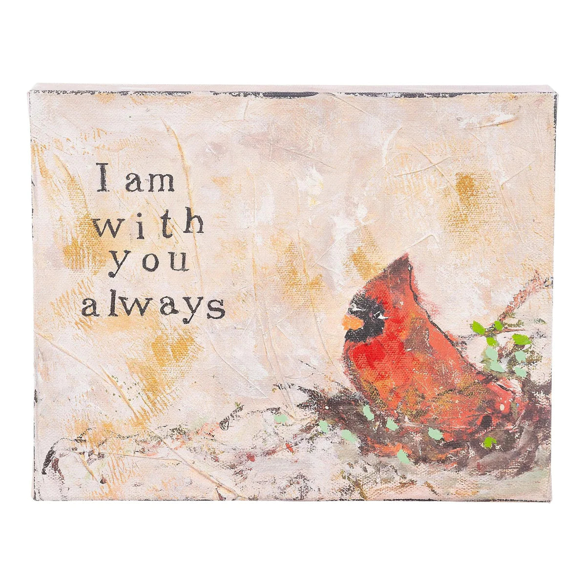 Red Bird I Am With You Always Canvas