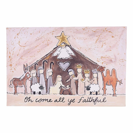 O Come All Ye Faithful Canvas Small