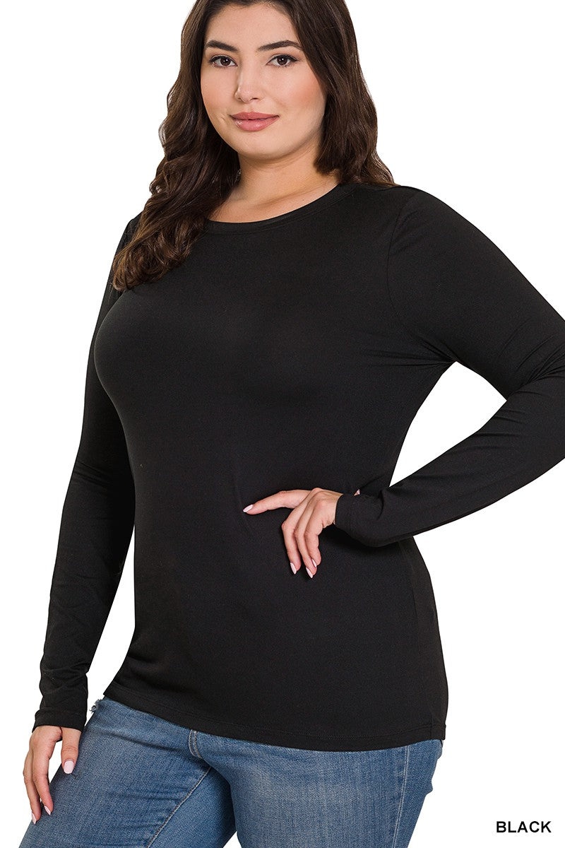 Long Slv Crew Neck Tee