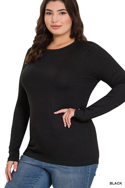 Long Slv Crew Neck Tee