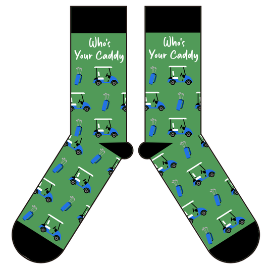 Barrel Down South - Who's Your Caddy Golf Socks Golf Gift