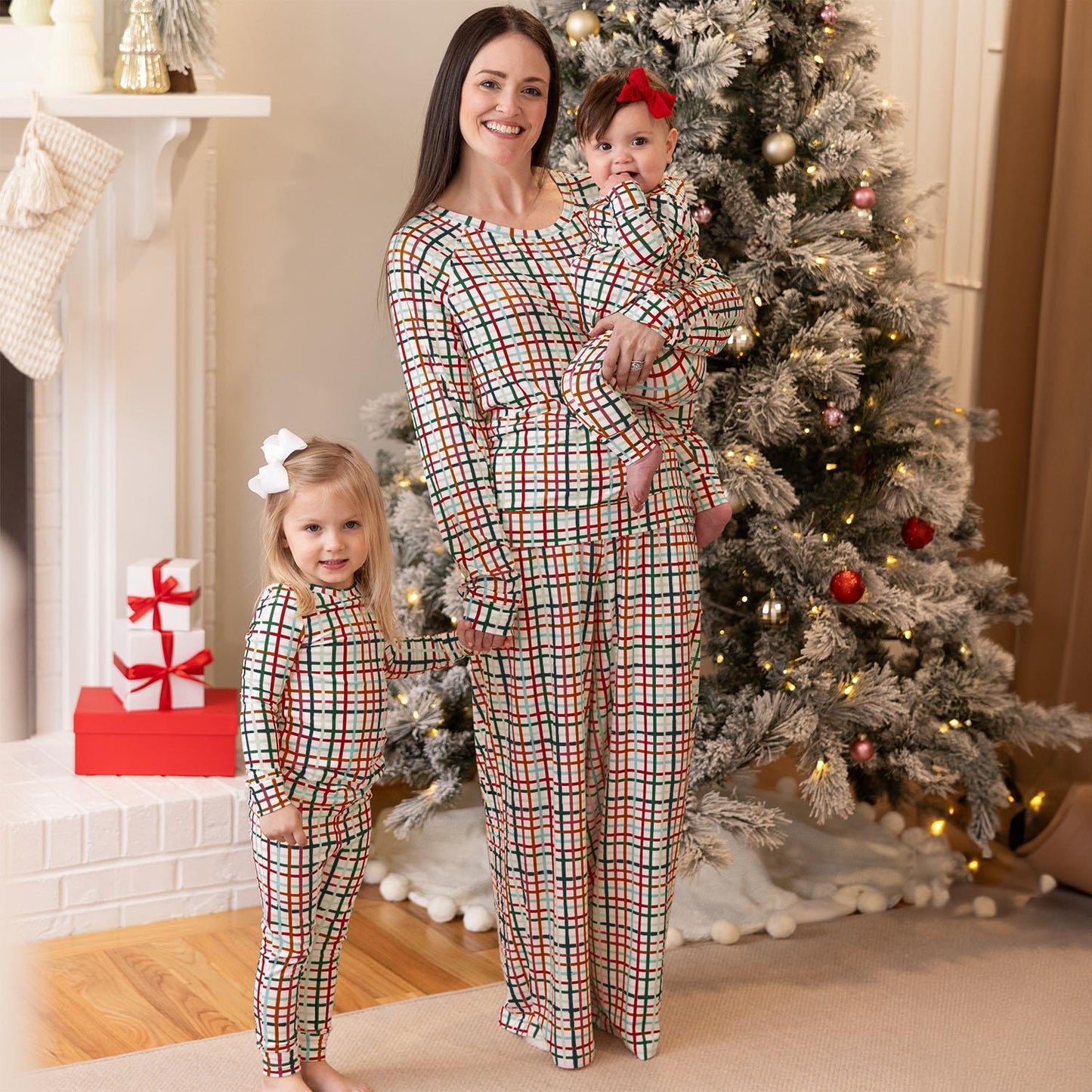 Mary Square Plaid Pajama Set