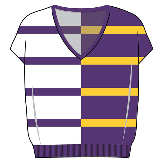Mary Square Hannah Sweater Purple/Gold