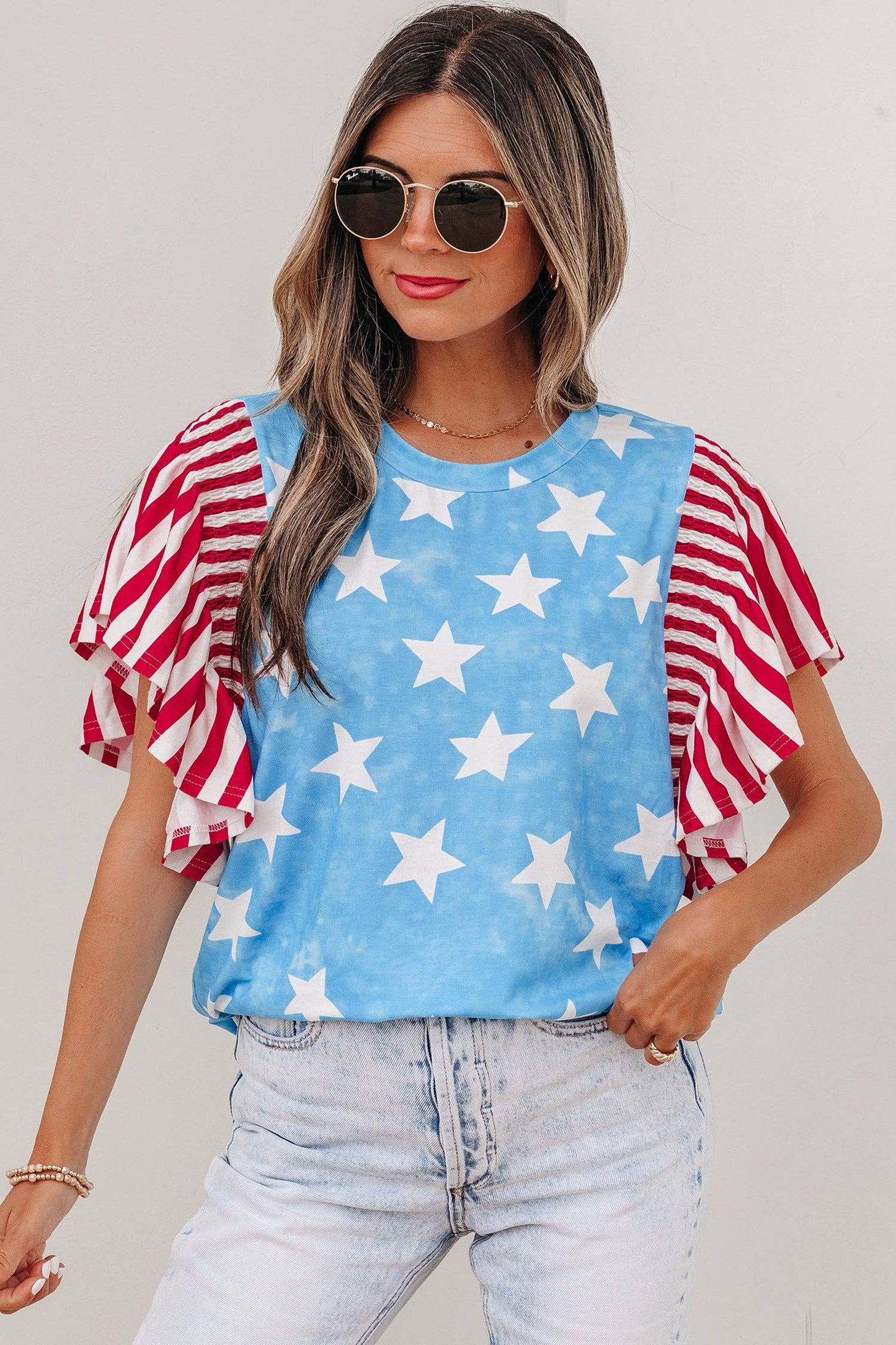 Sky Blue Star Top