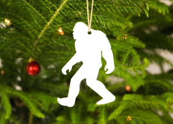 Bigfoot Yeti Sasquatch Metal Ornament Holiday Gift Outdoors