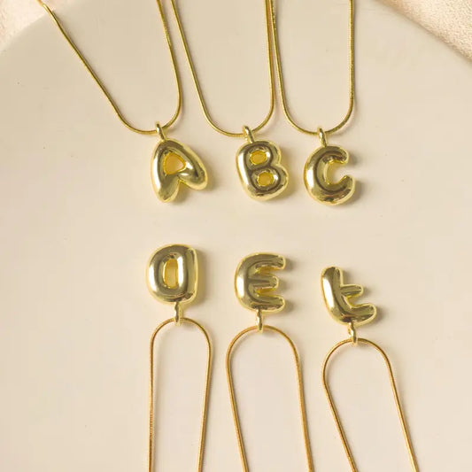 Alphabet Bubble Letters Necklace
