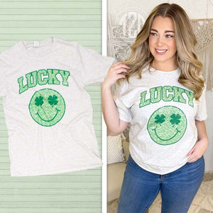 St. Patrick's Day Lucky Smiley T-Shirt