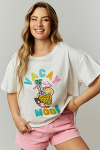 Vacay Mode Sequin Patch Tee
