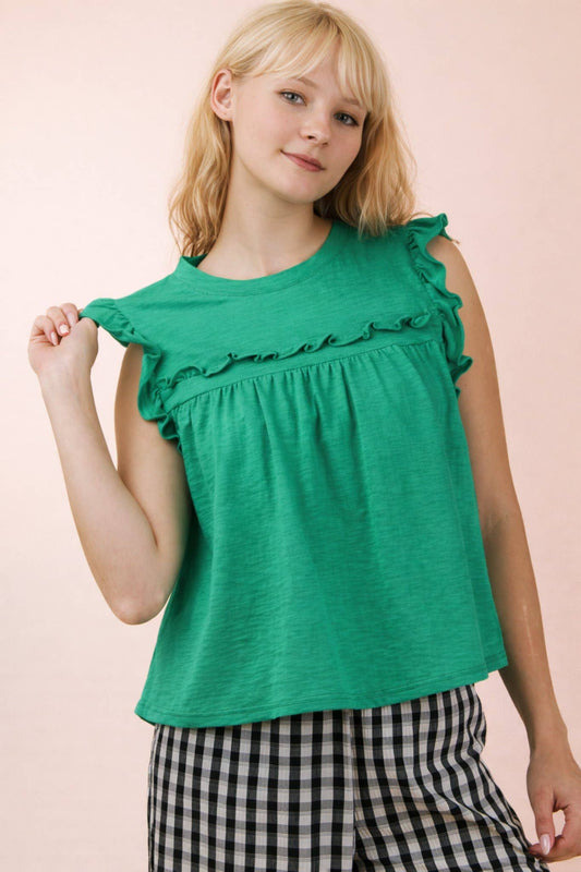 Ruffle Knit Top