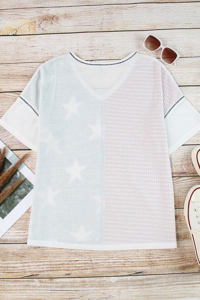 Stripes Stars Knit Top
