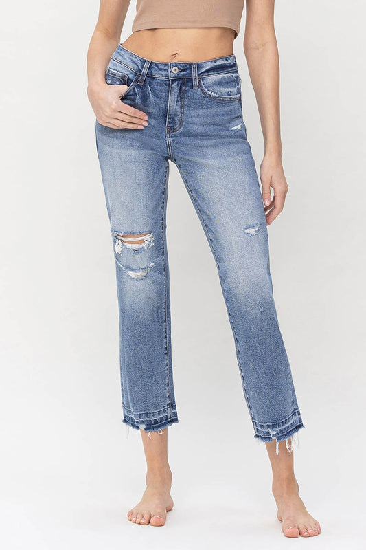 High Rise Straight Jeans