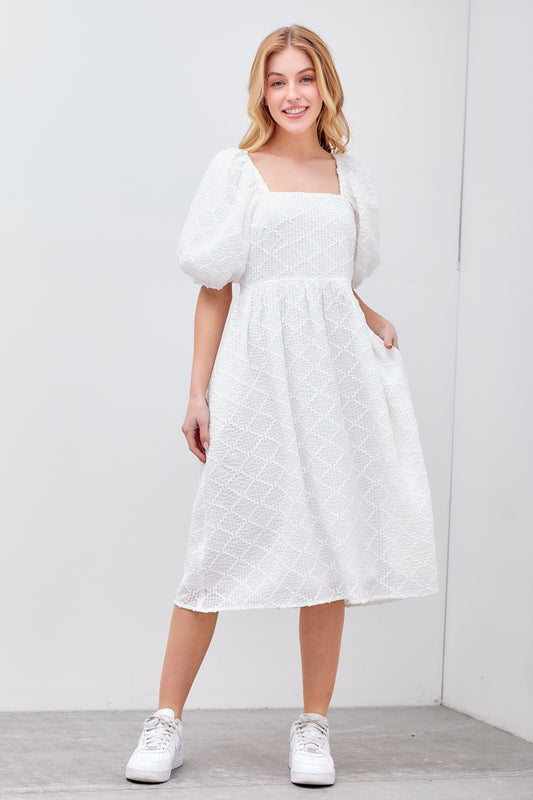 White Woven Maxi Dress