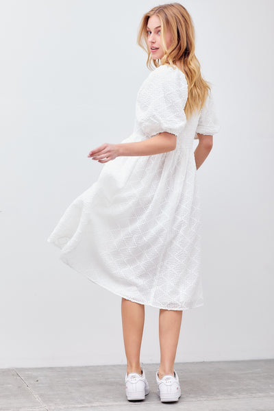 White Woven Maxi Dress