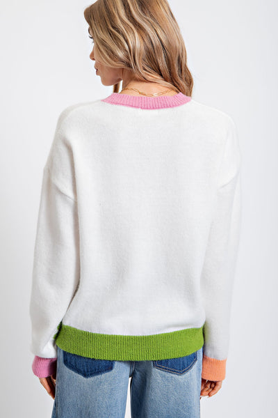 Flower/Daisy Patterned Sweater
