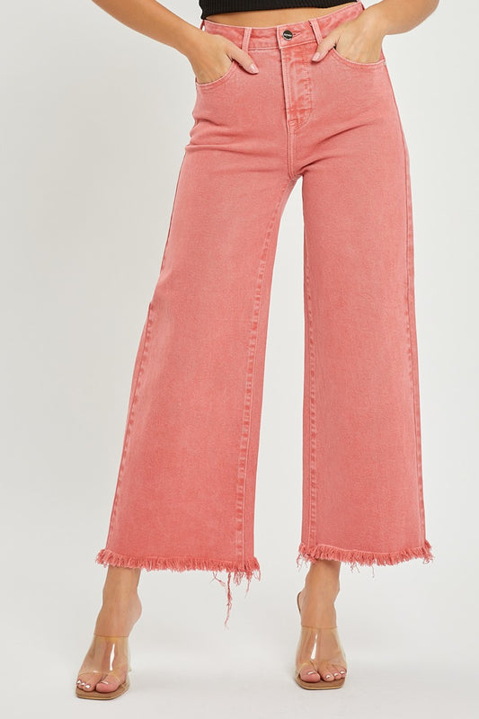 Risen Coral HW Tummy Control Cropped Jeans