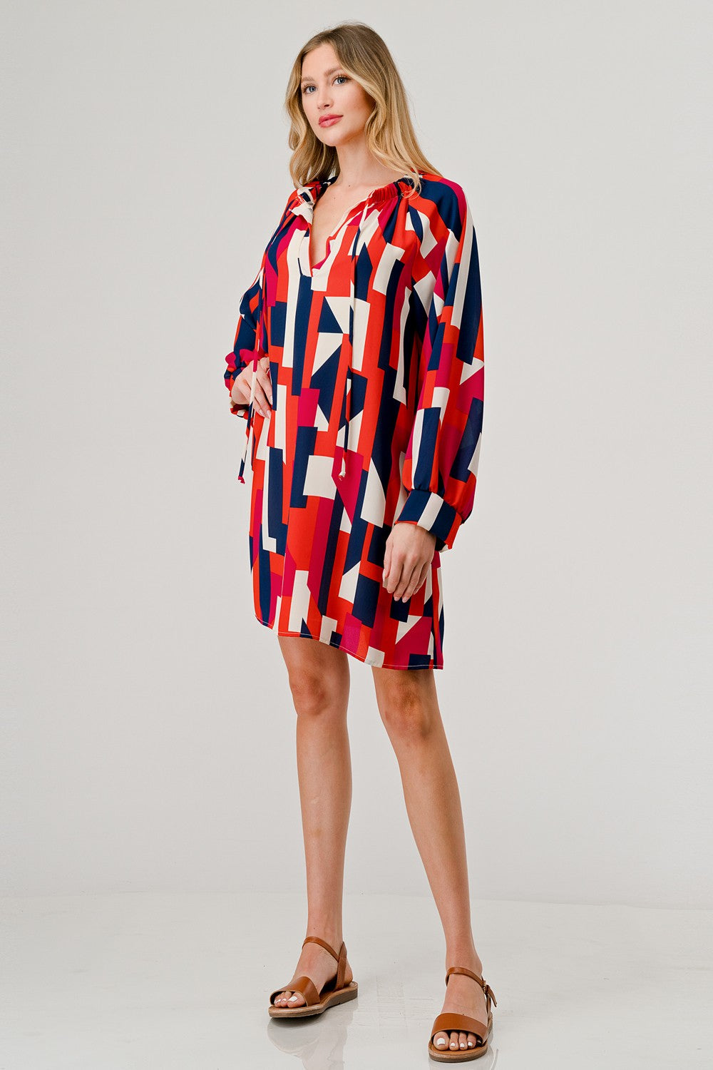 Geometric Print Dress