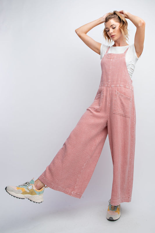 Mineral Washed Cotton Jumpsuit