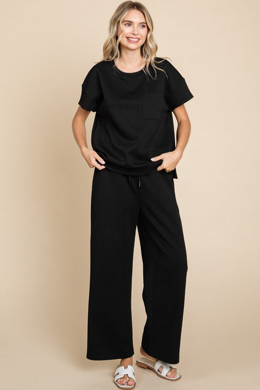 Textured Top with Pocket