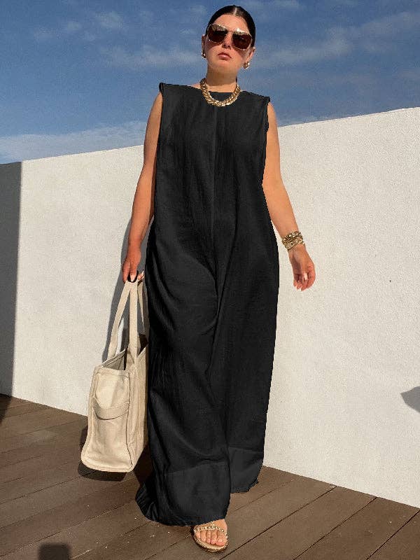 r Sleeveless Wide Leg Jumpsuit