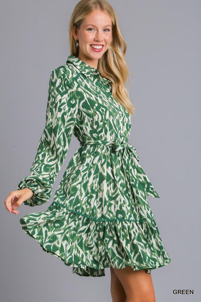 Green Geometric Dress