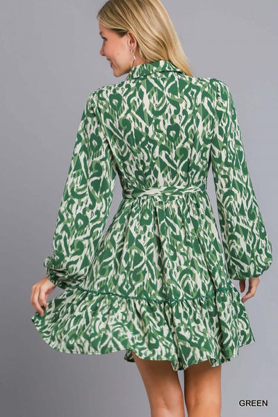 Green Geometric Dress