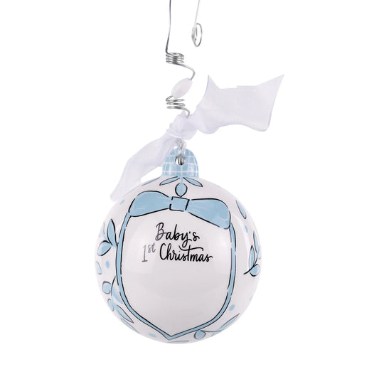 Blue Bowtie 1st Christmas Ornament