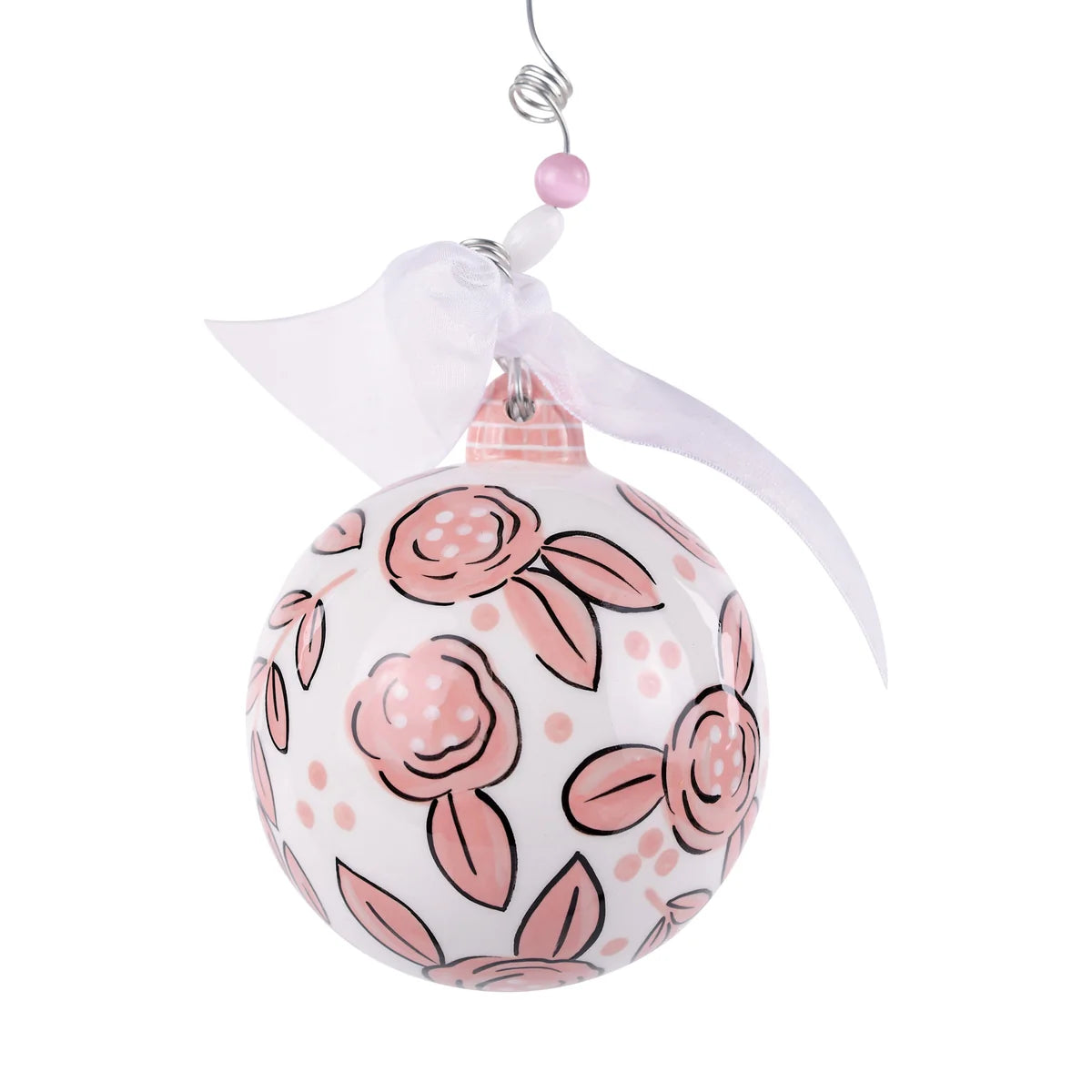 Pink Bow 1st Christmas Ornament