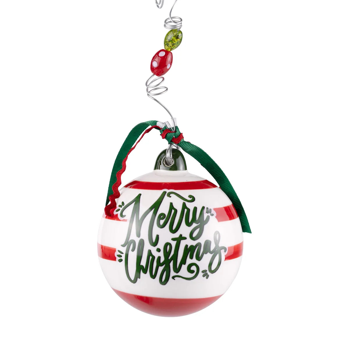 Striped Merry Christmas Ornament