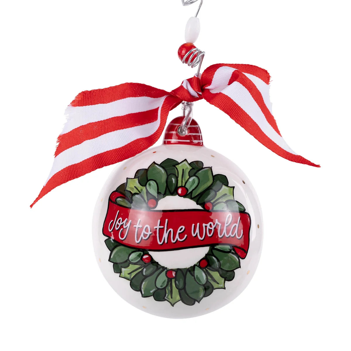 Wreath Joy to the World Ornament