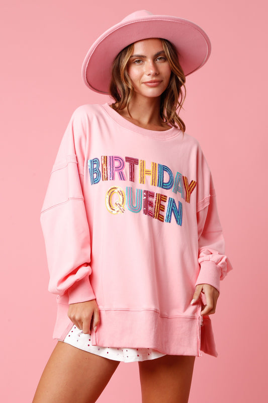 Multicolor Birthday Queen Sweatshirt