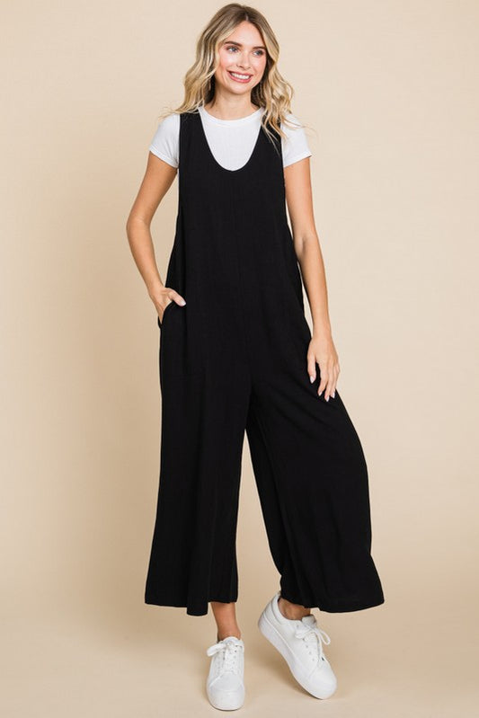 Solid Sleeveless Jumpsuit