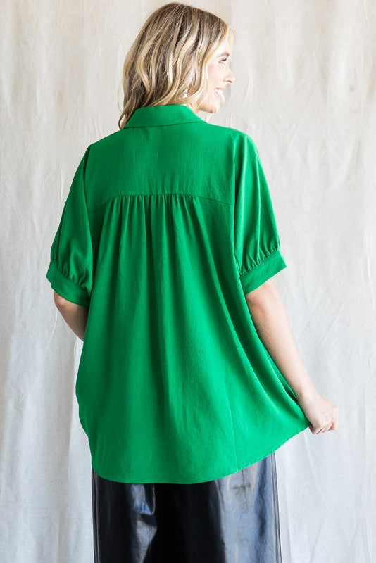 Solid Dolman Sleeves Top