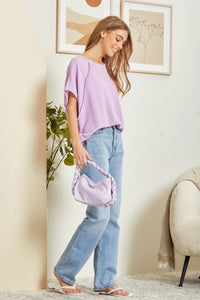 Lilac/ Ribbed Tunic Top