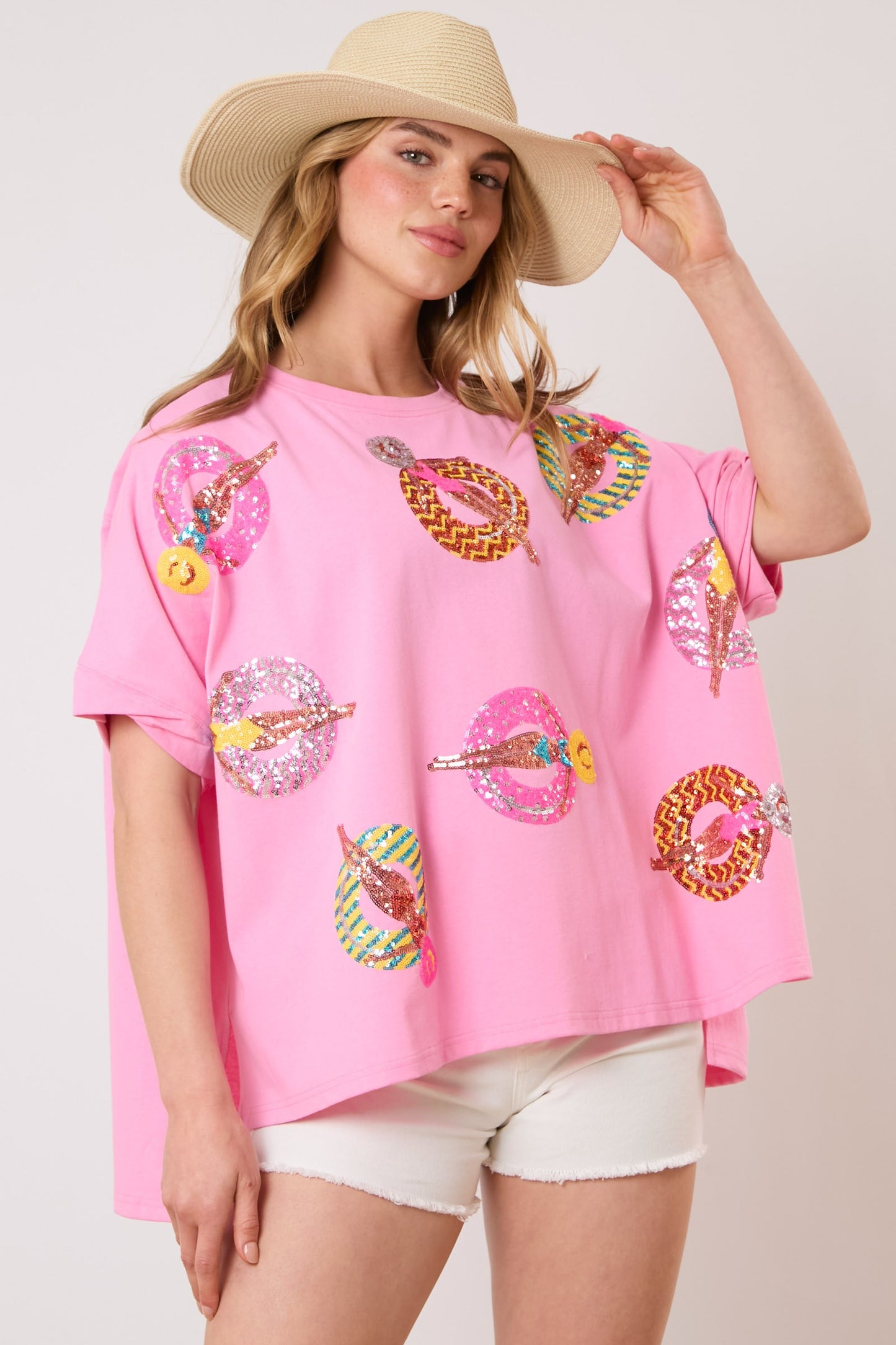 Sequin Pool Tube Short Sleeve Tee