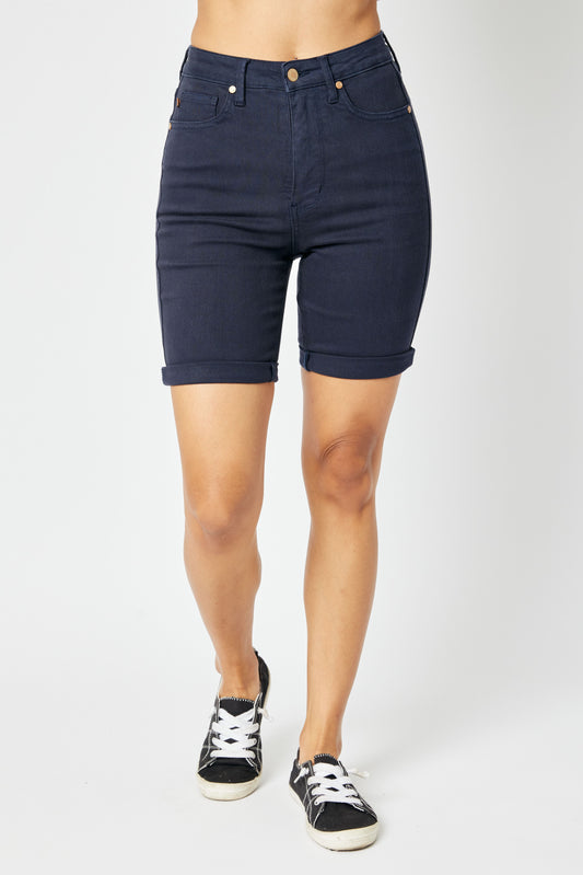 Judy Blue HW Tummy Control Bermuda Shorts