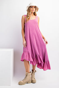 Orchid / Mineral Washed Maxi Dress